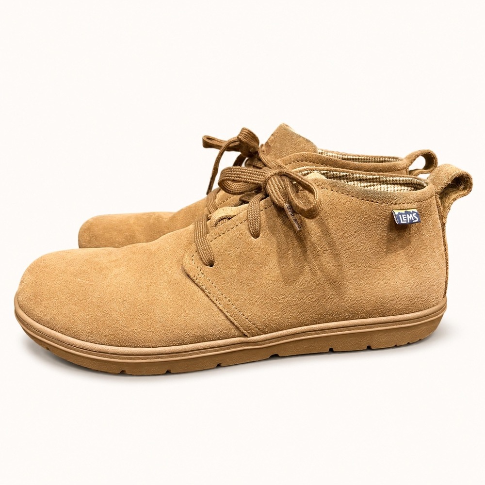 LEMS Mens 10 Chukka Lions Mane Sandstone Suede Barefoot Boots Minimalist Comfort